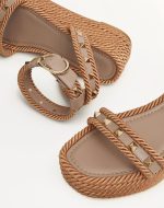 ROCKSTUD FLATFORM SANDAL IN CALFSKIN 45MM - Image 3